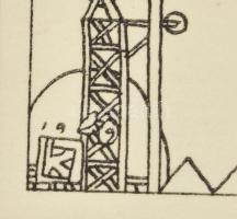 Kozma Lajos (1884-1948): Akt. Cinkográfia, papír, jelzett a cinkográfián, paszpartuban, 19,5×16,5 cm