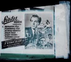 1953 Üveg dia. A Város alatt c film Szirtes Ádámmal, reklám. 9x6 cm