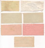 cca 1920-25 A makói izr. hitközség Gabella díj (hitközségi adó) bárcája 7 db klf címletű értékjegy 2...