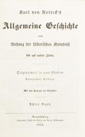 Karl von Rottecks Allgemeine Geschichte Achter Band. Braunschweig, 1854. Westermann. Aranyozott kiadói egészvászon kötésben, kissé foltos borítóval .