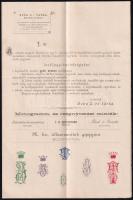 cca 1890 Dona lelvélpapírgyáros reklám nyomtatványa, nyomás mintákkal 4p.