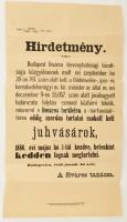 1886 Juhvásárok a fővárosban plakát 42x28 cm