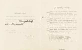 1902 Cegléd Kossuth szobor avatásra szóló képes meghívó