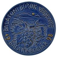 1998. Balatoni borok versenye - Balatonboglár 1998 mázas kerámia emlékérem (115mm) T:UNC