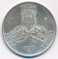 Csucs Viktória (1934-1993) 1973. &quot;Pest - Buda - Óbuda - 1873 / Budapest 1973 - Pro memor urbe centen&quot; ezüstözött bronz emlékérem (42,5mm) T:AU patina