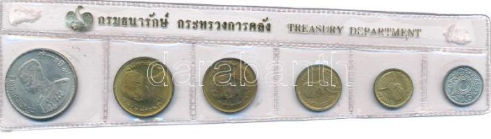 Thaiföld 6xklf érméből álló forgalmi összeállítás fóliatokban T:XF,VF Thailand 6xdifff coin set in foil pack C:XF,VF