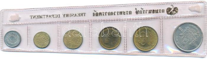 Thaiföld 6xklf érméből álló forgalmi összeállítás fóliatokban T:XF,VF
Thailand 6xdifff coin set in ...