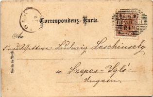 1897 (Vorläufer!) Wien, Vienna, Bécs; K.K. Hofburg, Heldenplatz, Neue Hofburg / royal castle, coat o...