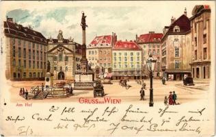 1899 (Vorläufer) Wien, Vienna, Bécs; Am Hof. Kosmos Budapest litho