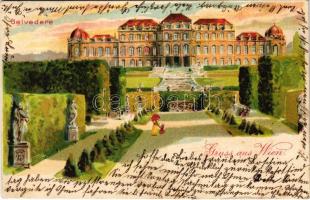 1902 Wien, Vienna, Bécs; Belvedere / royal castle. litho (EK)