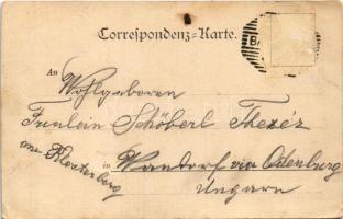 1899 (Vorläufer) Baden bei Wien, Sacher's Curanstalt Helenenthal und Ruine Rauhenstein / castle...