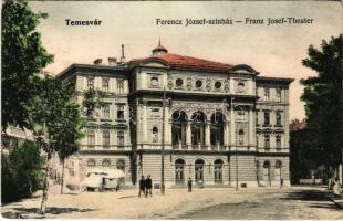 Temesvár, Timisoara; Ferenc József színház / Franz Josef-Theater / theatre (ragasztónyom / glue marks)