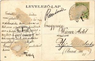 Temesvár, Timisoara; Ferenc József színház / Franz Josef-Theater / theatre (ragasztónyom / glue mark...