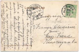 1908 Alsókubin, Dolny Kubín (Árva, Orava); Fő tér, templom. Árvamegyei Hírlap kiadása / main square,...