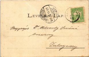 1910 Káptalanfa, Római katolikus templom és iskola, Plébánialak, Fogyasztási szövetkezet üzlete és s...