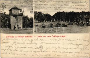 1908 Örkénytábor (Táborfalva), víztorony, Katonai tábor. Wassermann Vilmos kiadása