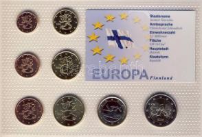 Finnország 2006. 1c,2c,5c,10c,20c,50c,1&#8364;,2&#8364; próbaveretek, kereskedői szettben T:BU