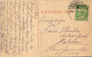 1908 Dunaföldvár, Nemzeti szálloda, Jáger János bor és sörcsarnoka, Janesch üzlete. W.L. (?) 285. (E...