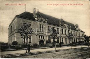 1911 Balassagyarmat, Állami polgári leányiskola és kisdedóvoda (EK)