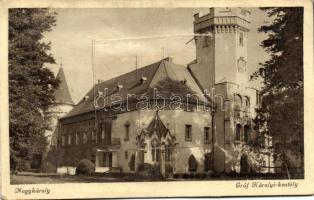 Nagykároly castle leporello with railwaystation