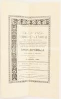 cca 1890 Magyarország vármegyéi és városai c. sorozat reklám nyomtatványa