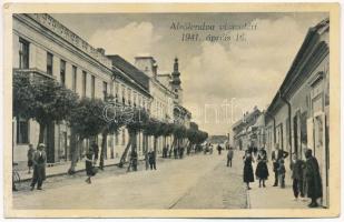 1941 Alsólendva, Alsó-Lendva, Dolnja Lendava; Visszatért 1941. április 16., utca. Marica Sever kiadása / street (fl)