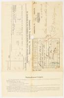 1868 DDSG fuvarlevél Bécs-Vác