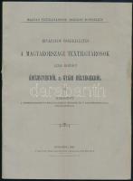 Hivatalos összeállítás a magyarországi textilgyárosok által használt árújegyekről és gyári bélyegekről. Bp., 1897. Magyar Textligyárosok Országos Egyesülete. 48p. Sok illusztrációval