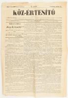 1869 A Köz-Értesítő c. folyóirat március 21-i száma