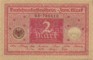 Német Birodalom / Weimari Köztársaság 1920. 2M (7x) piros nyomat, közeli sorszámokkal T:II+,II