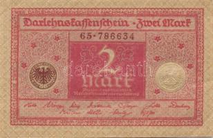 Német Birodalom / Weimari Köztársaság 1920. 2M (7x) piros nyomat, közeli sorszámokkal T:II+,II