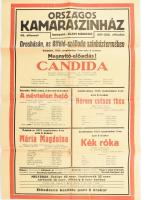 1925 Orosháza Országos Kamaraszínház megnyitó előadás színházi plakát 31x43 cm Hajtva