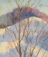 Garanyi József (1921-2009):Vereckei hágó (Kárpátalja). Olaj, vászon. Jelezve jobbra lent. apró lyuka...