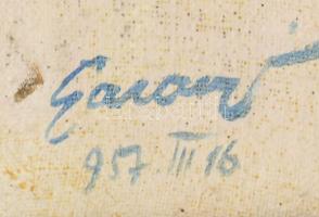 Garanyi József (1921-2009):Vereckei hágó (Kárpátalja). Olaj, vászon. Jelezve jobbra lent. apró lyuka...