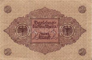 Német Birodalom / Weimari Köztársaság 1920. 2M (5x) piros nyomat, közte közeli sorszámokkal T:II