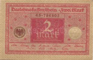 Német Birodalom / Weimari Köztársaság 1920. 2M (5x) piros nyomat, közte közeli sorszámokkal T:II