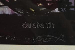 Vörös András (1955): Vad színek I. Olaj, papír. Jelzett, üvegezett keretben 40x50 cm