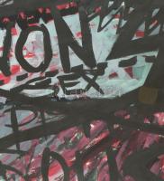 Vörös András (1955): Vihar. Olaj, papír. Jelzett, üvegezett keretben 40x50 cm