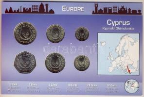 Ciprus 2002-2004. 1c-50c 6klf db, bemutató szettben T:1