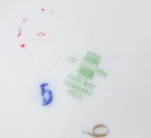 Zsolnay Pompadour mintás váza, kézzel festett, jelzett, hibátlan, m: 17 cm