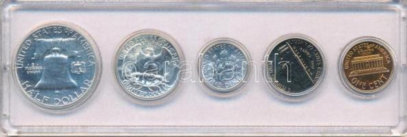 Amerikai Egyesült Államok 1962. 1c-1/2$ (5xklf) forgalmi sor eredeti műanyag tokban T:UNC USA 1962. ...