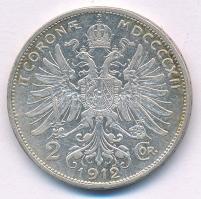Ausztria 1912. 2K Ag "Ferenc József" T:XF,VF patina Austria 1912. 2 Corona Ag "Franz ...