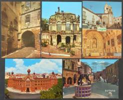 Kb. 100 db MODERN külföldi város képeslap / Cca. 100 modern non-Hungarian town-view postcards