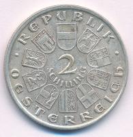 Ausztria 1928. 2Sch Ag "100 éve halt meg Schubert" T:XF patina Austria 1928. 2 Schilling A...