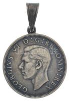 Nagy-Britannia 1945. 1/2C Ag "VI. György" füllel T:VF patina United Kingdom 1945. 1/2 Crow...