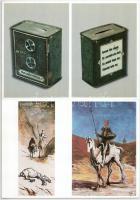 23 db modern művészeti képeslap felvágatlan párokban a Mozgó Világ kiadásában