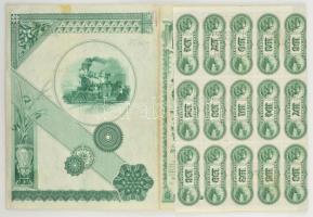 Amerikai Egyesült Államok / New York 1885. "West Shore Vasút Társaság" jelzálogkötvény 100...