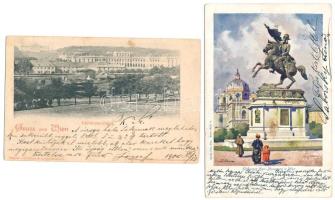 Wien, Vienna, Bécs; - 14 pre-1905 postcards