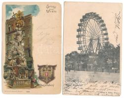 Wien, Vienna, Bécs; - 14 pre-1905 postcards