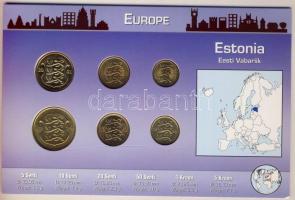 Észtország 1991-2001. 5S-5K 6klf db, bemutató szettben T:1